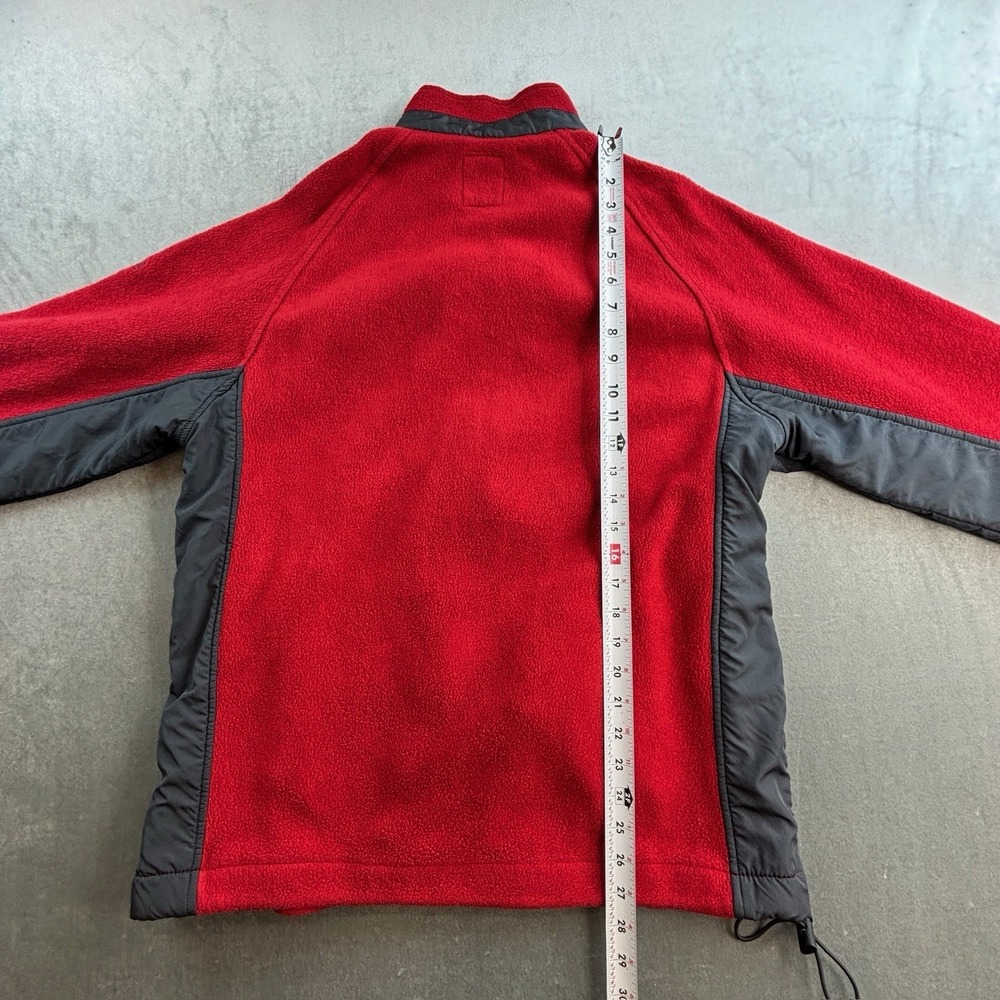 CHAPS Ralph Lauren Men's Full Zip Red Grey Padded Fleece Jacket Y2K Size Large - Picture 4 of 13